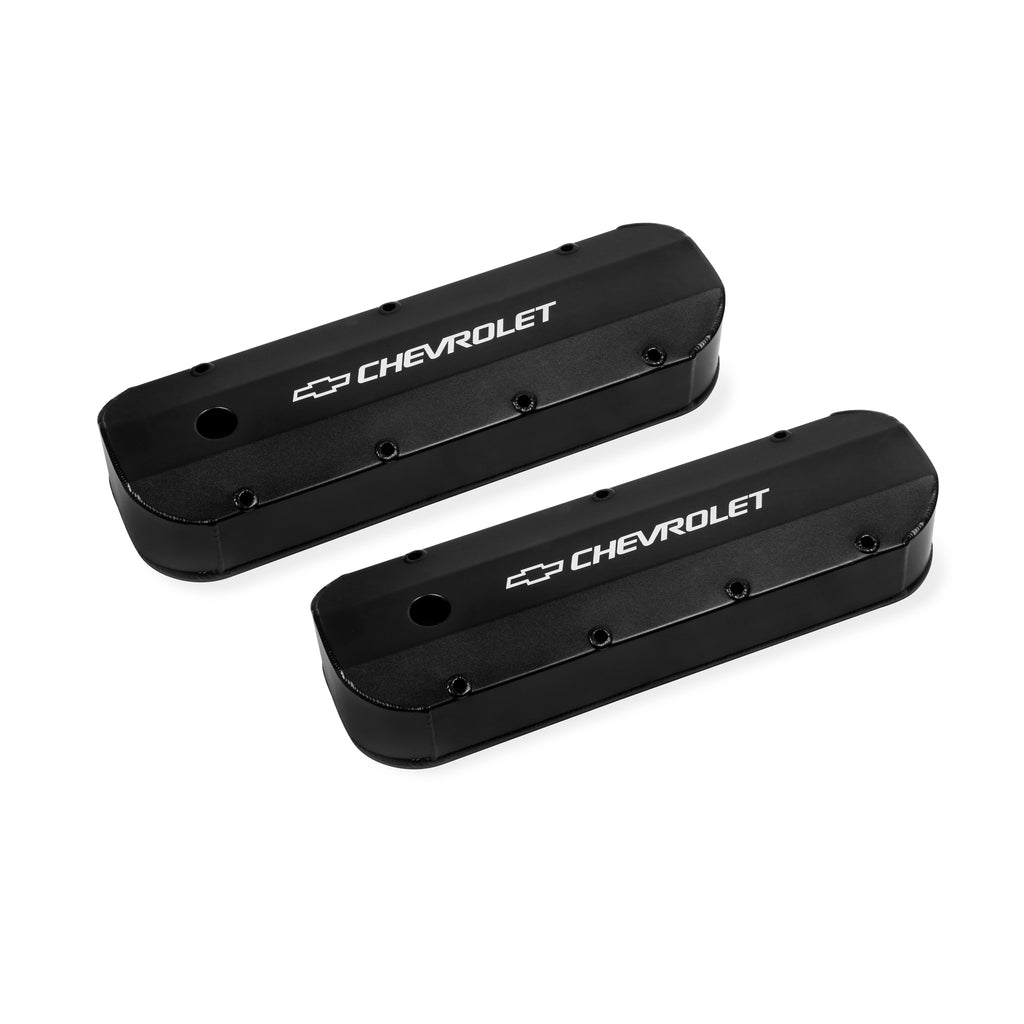 Gm-Licensed-Valve-Cover---Track-Series----Bbc---Fabricated-Aluminum---Long-Bolt---Black