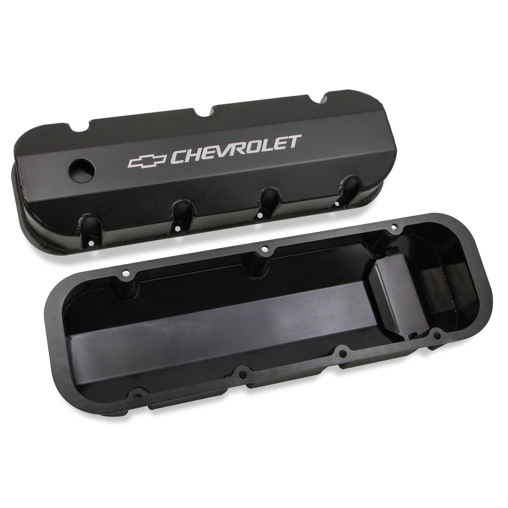 Gm-Licensed-Valve-Cover---Track-Series----Bbc---Fabricated-Aluminum---Short-Bolt---Black