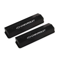Load image into Gallery viewer, Gm-Licensed-Valve-Cover---Track-Series---Sbc---Fabricated-Aluminum---Center-Bolt---Black