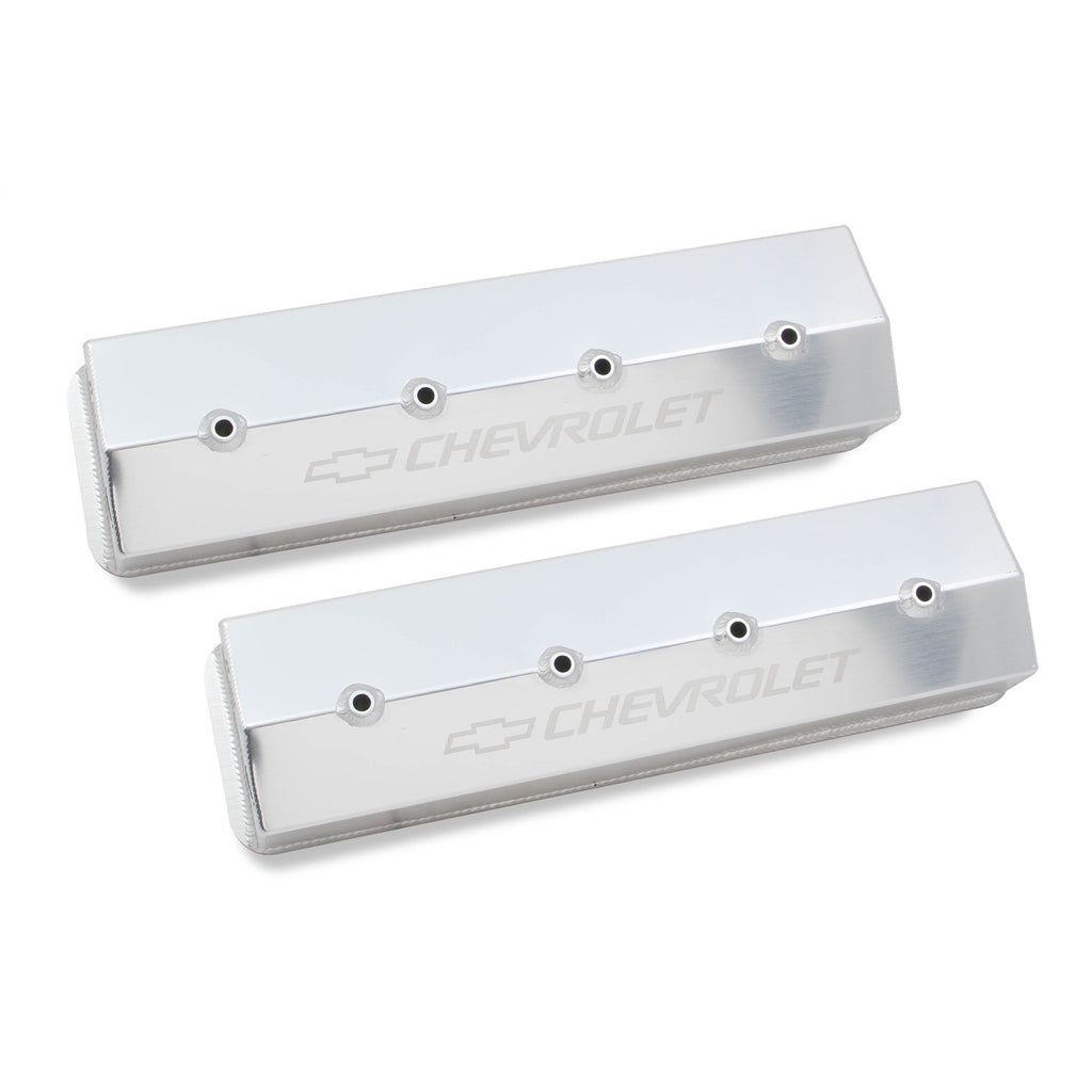 Gm-Licensed-Valve-Cover---Track-Series---Sbc---Fabricated-Aluminum---Center-Bolt---Silver