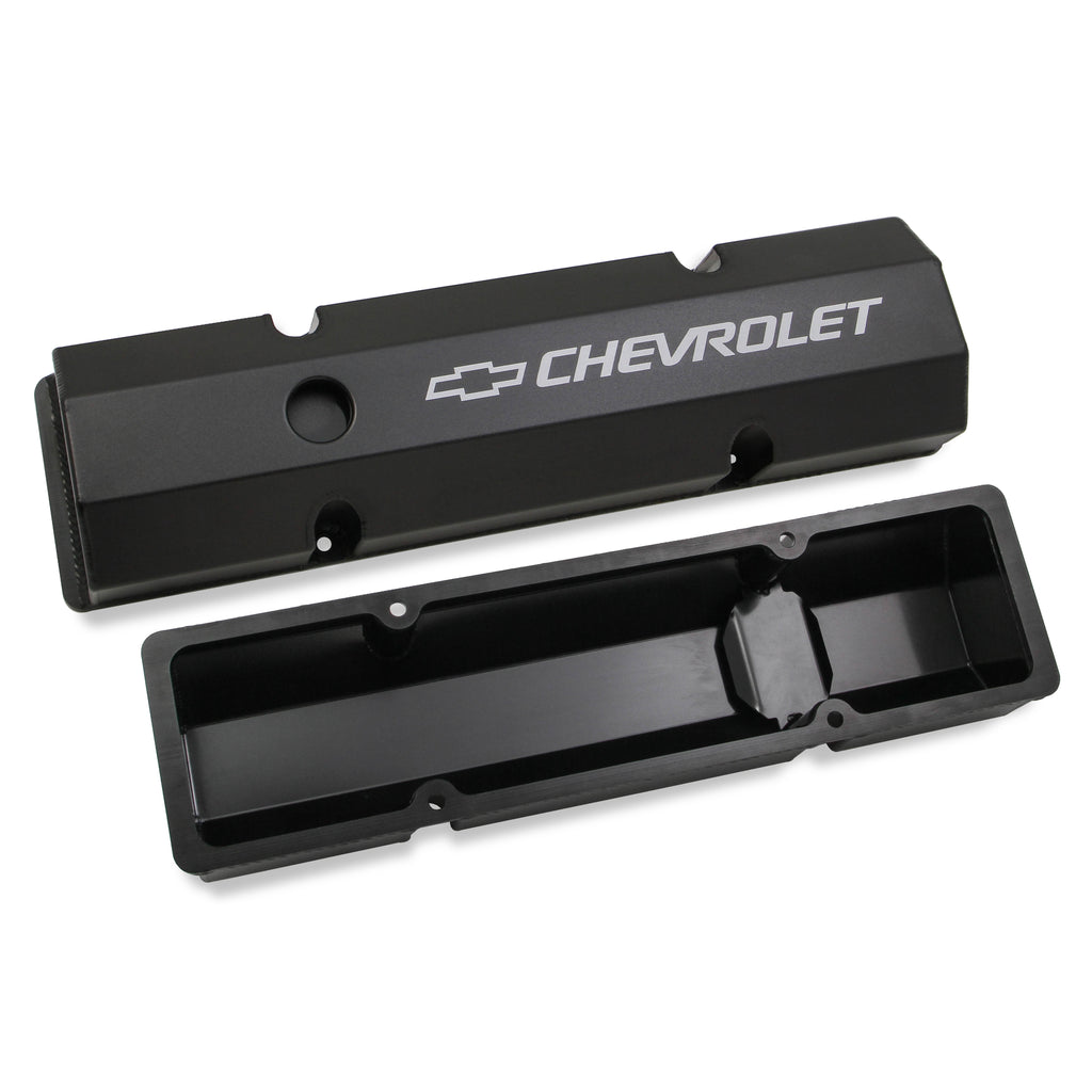 Gm-Licensed-Valve-Cover---Track-Series---Sbc---Fabricated-Aluminum---Perimeter-Bolt---Black