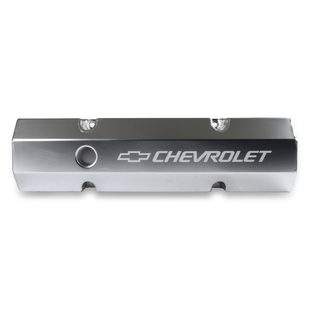 Gm-Licensed-Valve-Cover---Track-Series---Sbc---Fabricated-Aluminum---Perimeter-Bolt---Silver