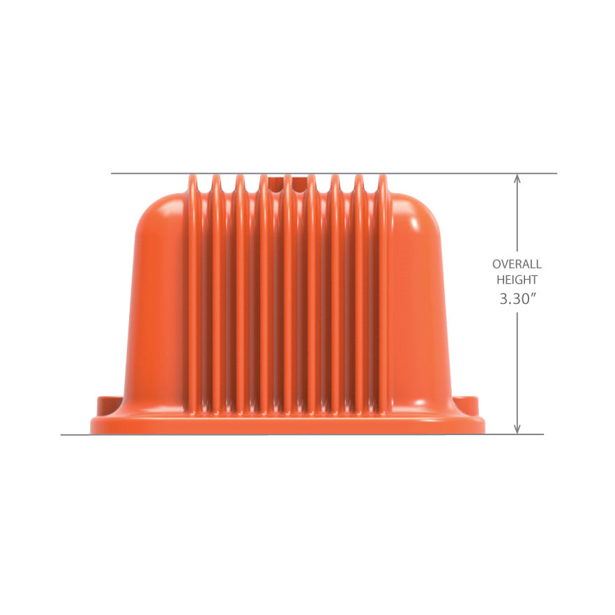 Gm-Licensed-Vintage-Series-Sbc-Valve-Covers---Factory-Orange-Machined-Finish