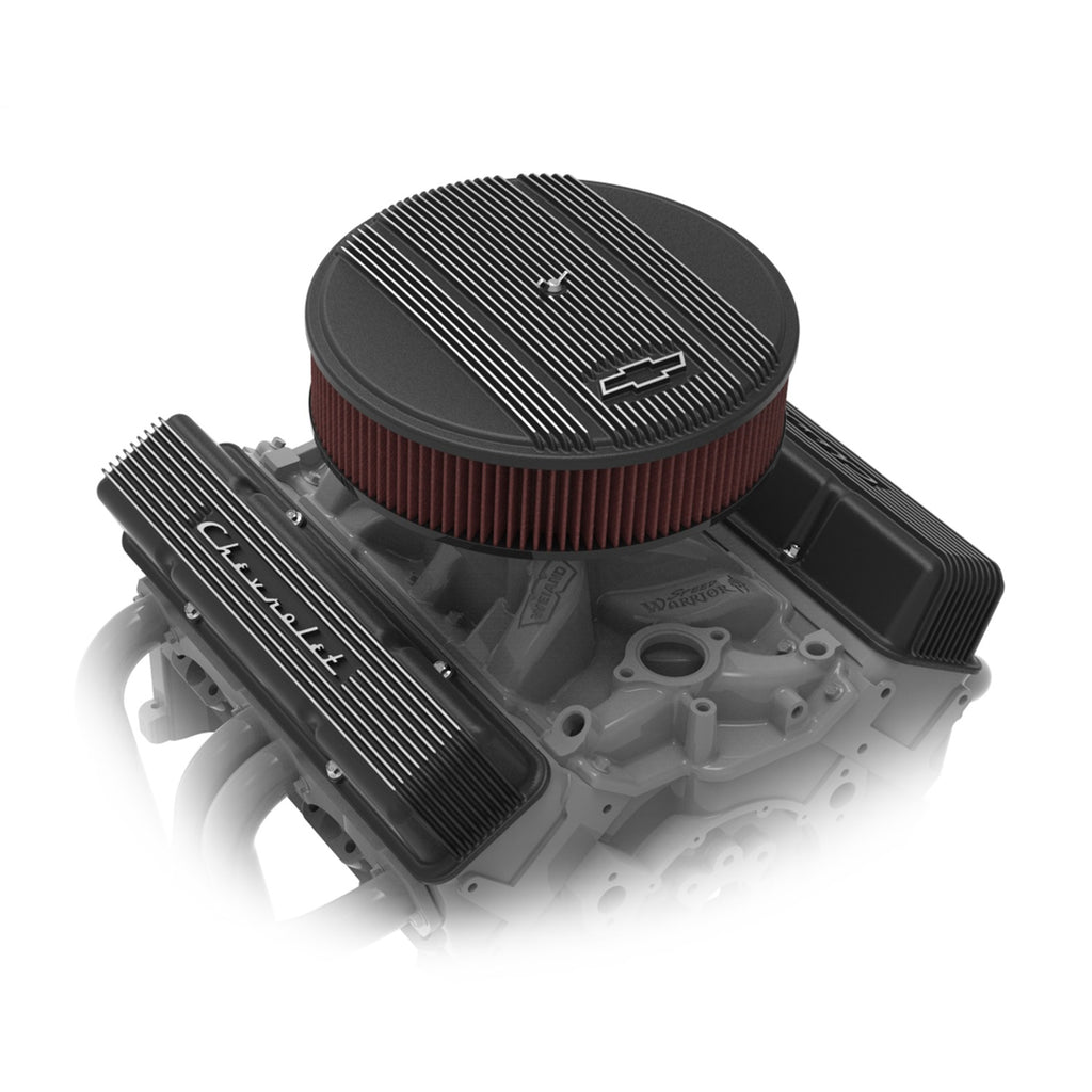 Gm-Licensed-Vintage-Series-Sbc-Valve-Covers-Satin-Black-Machined-Finish
