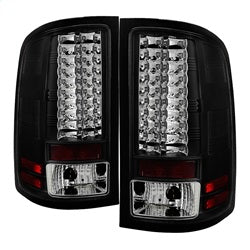 Gmc-Sierra-07-13-(Not-Fit-3500-Dually-4-Rear-Wheels)Led-Tail-Lights-Black-Alt-Yd-Gs07-Led-Bk