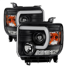 Load image into Gallery viewer, Gmc-Sierra-14-16-Projector-Headlights-Light-Bar-Drl-Black-Pro-Yd-Gs14-Lbdrl-Bk