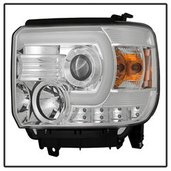 Gmc-Sierra-14-16-Projector-Headlights-Light-Bar-Drl-Chrm-Pro-Yd-Gs14v2-Lbdrl-C