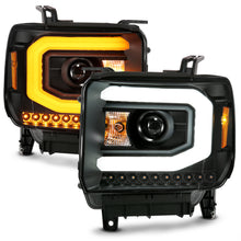 Load image into Gallery viewer, Gmc-Sierra-1500-14-15-2500H15-19-Projector-Headlight-Plank-Style-Black-W-Switchback-(Halogen)