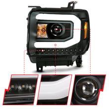 Load image into Gallery viewer, Gmc-Sierra-1500-14-15-2500H15-19-Projector-Headlight-Plank-Style-Black-W-Switchback-(Halogen)