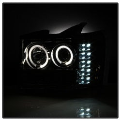 Gmc-Sierra-150025003500-07-13-Projector-Headlights-Led-Halo--Led-Smoke-Pro-Yd-Gs07-Hl-Sm