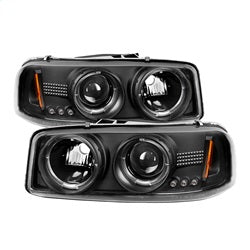 Gmc-Sierra-150025003500-99-06-Projector-Headlights-Led-Halo-Led-Black-Pro-Yd-Cde00-Hl-Bk