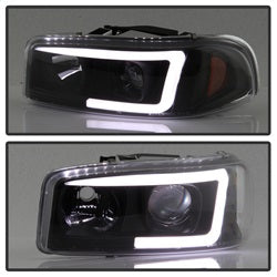 Gmc-Sierra-150025003500-99-06-V2-Projector-Headlights---Drl---Black-Pro-Yd-Cde00v2-Lb-Bk