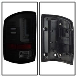 Gmc-Sierra-2016-2017-Light-Bar-Led-Tail-Lights---Black-Smoke-Alt-Yd-Gs16-Led-Bsm