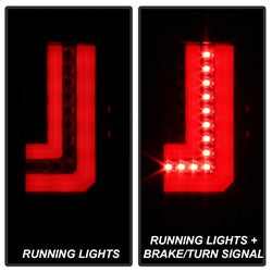 Gmc-Sierra-2016-2017-Light-Bar-Led-Tail-Lights---Black-Smoke-Alt-Yd-Gs16-Led-Bsm