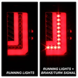 Gmc-Sierra-2016-2017-Light-Bar-Led-Tail-Lights---Red-Clear-Alt-Yd-Gs16-Led-Rc