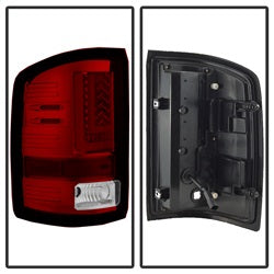 Gmc-Sierra-2016-2017-Light-Bar-Led-Tail-Lights---Red-Clear-Alt-Yd-Gs16-Led-Rc