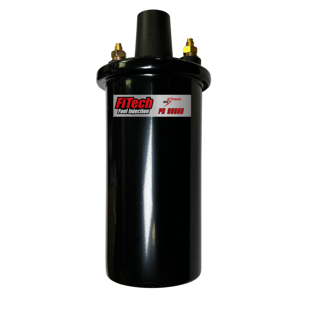 FiTech Fuel Injection 99906 Coil, Oil filled round, CD Black