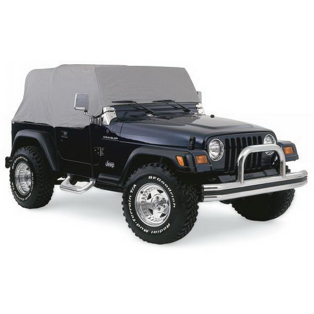Grey-Water-Proof-Cab-Cover-With-Door-Flaps-For-19922006-Jeep-Wrangler