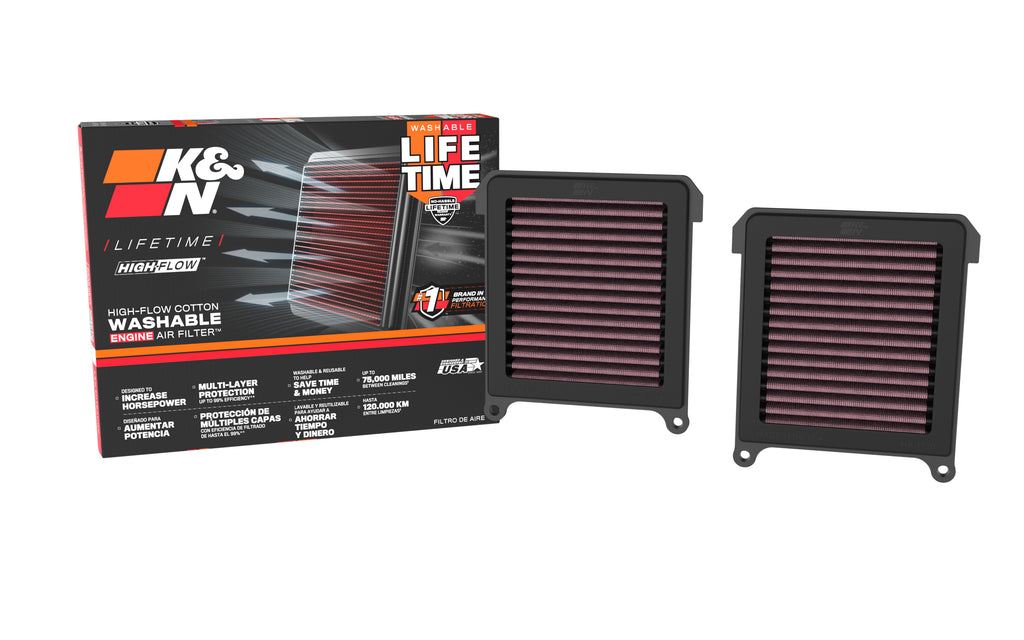 K&N HA-1120 Replacement Air Filter for Select Honda CRF1100A Africa Twin, Honda CRF1100A4 Africa Twin Adventure Sports DCT, Honda CRF1100D Africa Twin, Honda CRF1100D4 Africa Twin Adventure Sports DCT, Honda CRF1100L Africa Twin, Honda CRF1100L Africa