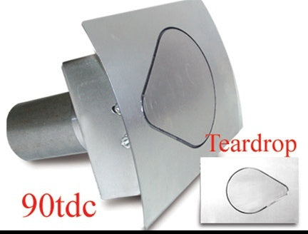 HAGAN STREET ROD NECESSITIES 90TDC Teardrop Fuel Door  Curved Surface