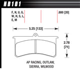 HAWK BRAKE HB101M800 Superlite/XL-Black