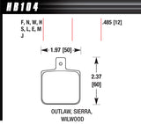 HAWK BRAKE HB104M485 DL Single/1000-Black