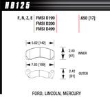 HAWK BRAKE HB125E650 Brake Pads Blue 9012 Ford