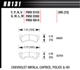 HAWK BRAKE HB131M595 Full Size GM Magnum-Blk