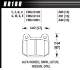 HAWK BRAKE HB180F560 Performance Street Brake Pads (4)