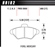 Load image into Gallery viewer, HAWK BRAKE HB182F660 Performance Street Brake Pads (4)