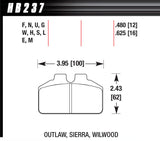 HAWK BRAKE HB237U625 DL Bridgebolt DTC 70