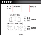 HAWK BRAKE HB263F650 Performance Street Brake Pads (4)
