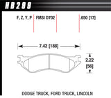 HAWK BRAKE HB299P650 Performance Street Brake Pads (4)