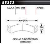 HAWK BRAKE HB322P717 Performance Street Brake Pads (4)