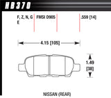 HAWK BRAKE HB370N559 Brake Pad HP Plus Nissan Rear