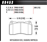 HAWK BRAKE HB453N585 Performance Street Brake Pads (4)