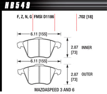 Load image into Gallery viewer, HAWK BRAKE HB549F702 Performance Street Brake Pads (4)