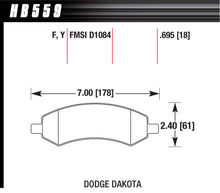 Load image into Gallery viewer, HAWK BRAKE HB559F695 Performance Street Brake Pads (4)