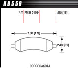 HAWK BRAKE HB559F695 Performance Street Brake Pads (4)