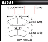 HAWK BRAKE HB561Y710 Performance Street Brake Pads (4)