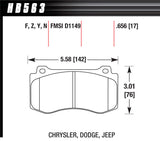 HAWK BRAKE HB563F656 Performance Street Brake Pads (4)