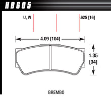 Load image into Gallery viewer, HAWK BRAKE HB605W625 Brembo DTC-30 Brake Pads