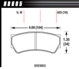HAWK BRAKE HB605W625 Brembo DTC-30 Brake Pads