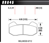 HAWK BRAKE HB645W490 BRAKE PAD DYNAPRO 6 FRONT AND REAR DTC-30