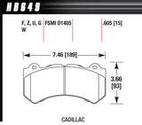 HAWK BRAKE HB649Z605 Brake Pads GM / Dodge Front Ceramic