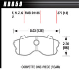 HAWK BRAKE HB659Z570 Performance Street Brake Pads (4)