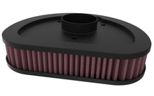 Load image into Gallery viewer, K&amp;N HD-1508 Replacement Air Filter for Select Harley-Davidson FLHR Road King, Harley-Davidson FLHRC Road King Classic, Harley-Davidson FLHRSE4 Screamin Eagle Road King, Harley-Davidson FLHT Electra Glide Standard, Harley-Davidson FLHTC Electra Glide