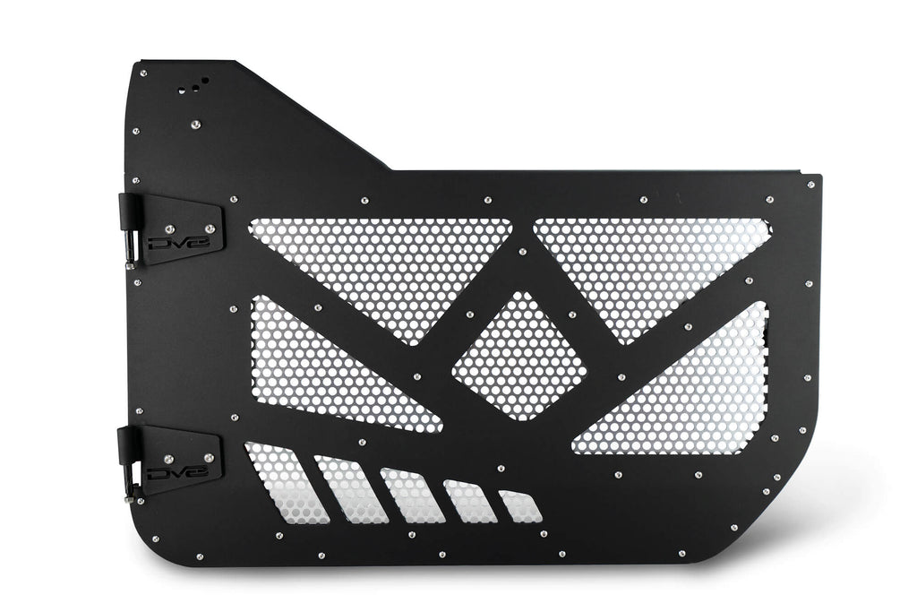 DV8 Offroad HDJL-01F Half Door with Aluminum Mesh; Front for Select Jeep Gladiator, Jeep Wrangler