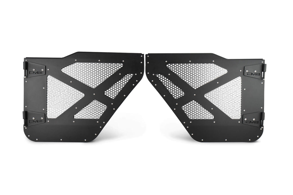 DV8 Offroad HDJL-01R Half Door with Aluminum Mesh; Rear for Select Jeep Gladiator, Jeep Wrangler