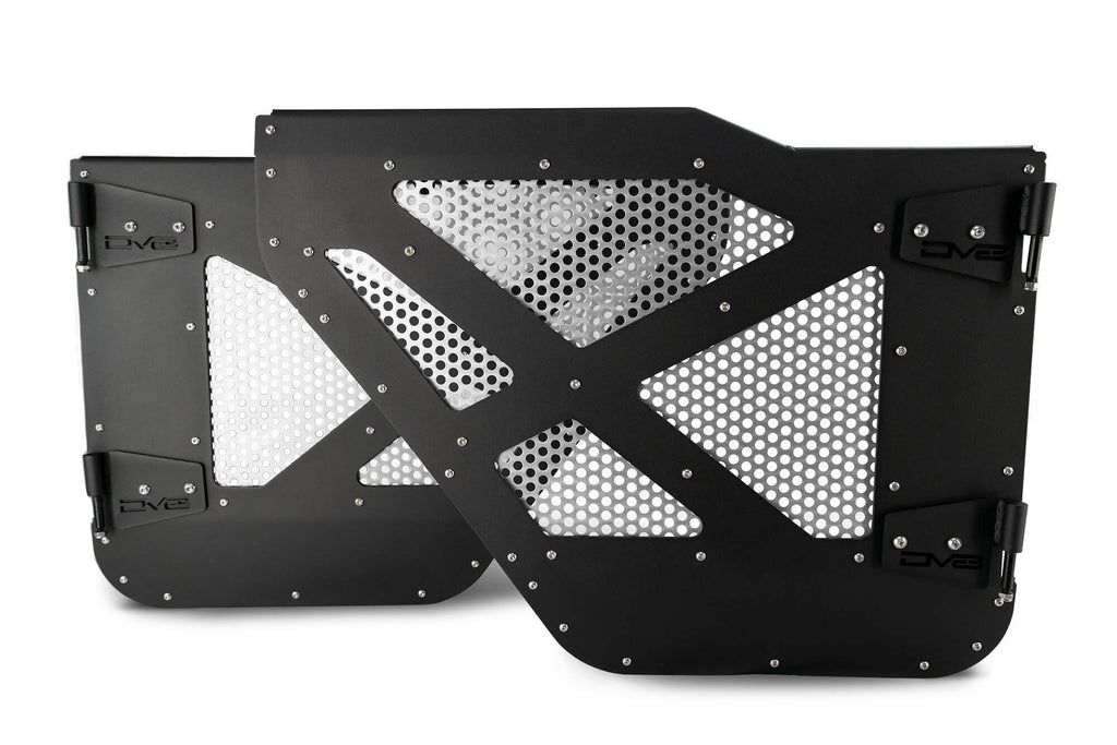 DV8 Offroad HDJL-01R Half Door with Aluminum Mesh; Rear for Select Jeep Gladiator, Jeep Wrangler